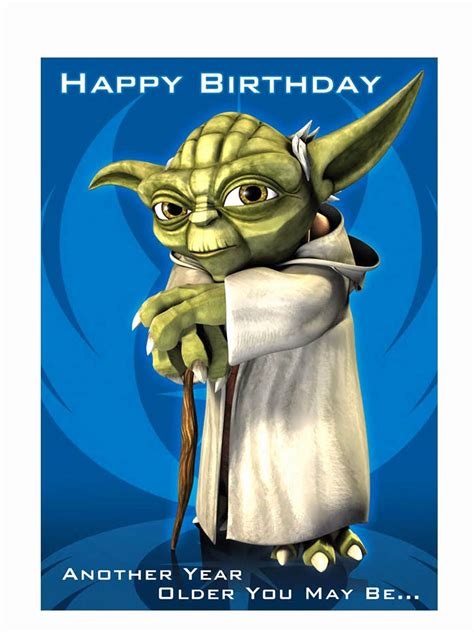 Star Wars Birthday Card Printable Template