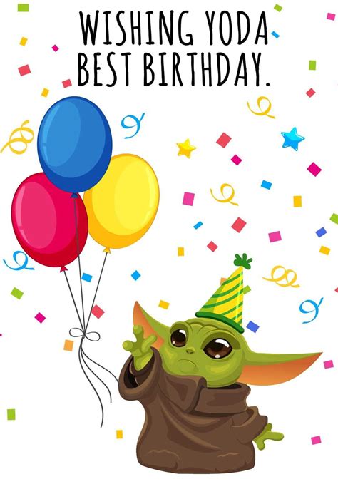 Star Wars Birthday Card Printable Template 1