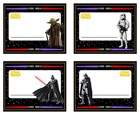 Star Wars Character Cards Printable