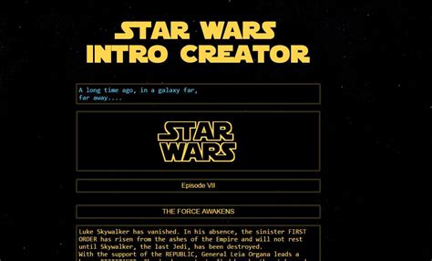 Star Wars Crawl Editing