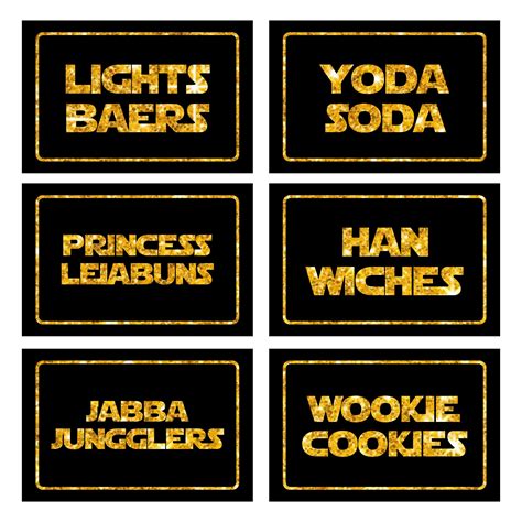 Star Wars Food Labels Templates Gallery Image 10