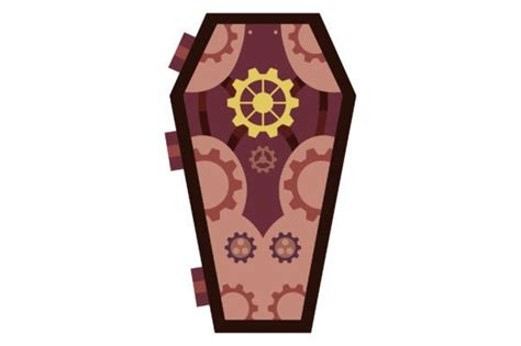 Steampunk Coffin Cut Out Template