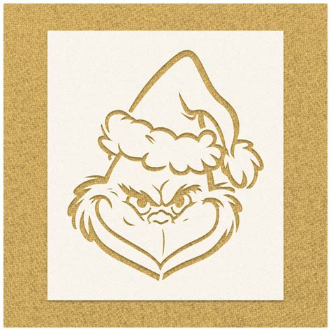 Stencil Grinch Template Example