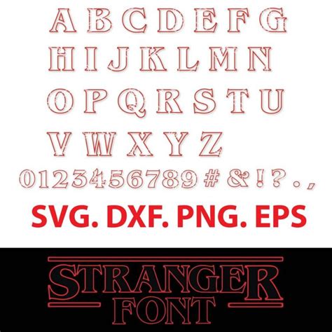 Stranger Things Font Template