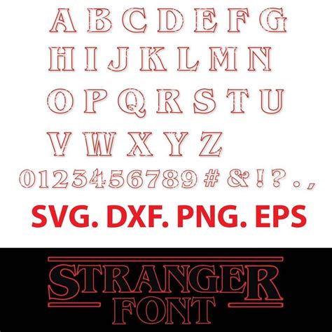 Stranger Things Font Template Image 2