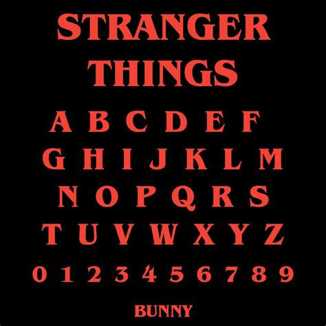 Stranger Things Font Template Image 3