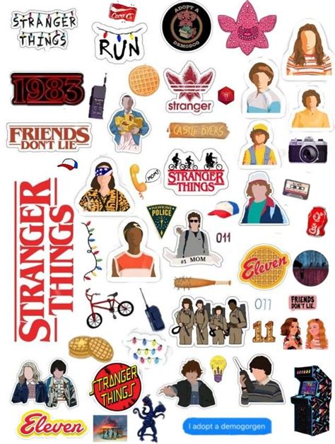 Stranger Things Stickers Printable Free Downloads