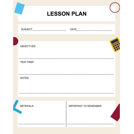 Structured Lesson Plan Templates in Google Docs