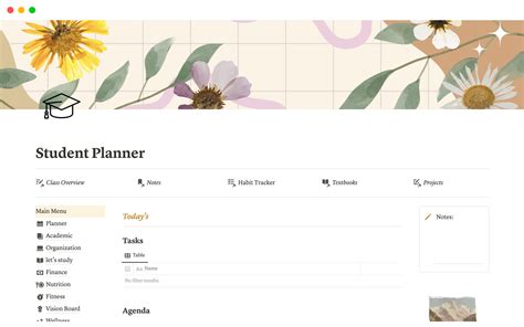 Student Planner Notion Templates