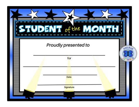 Student of the Month Certificate Template 3