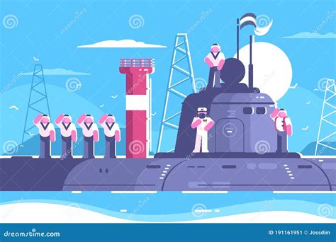 Submarine Captain Communicating with Crew