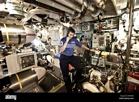 Submarine Captain in Control Room