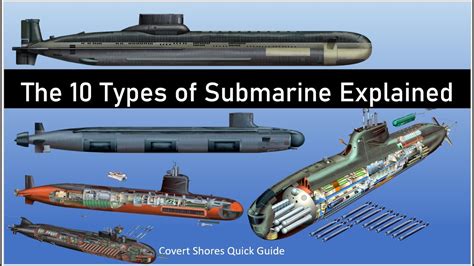 Image of different types of submarines