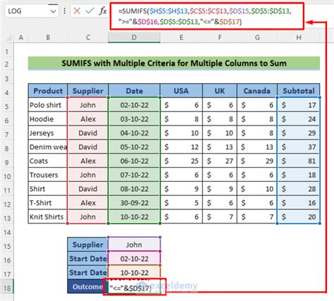 Sum with Multiple Conditions