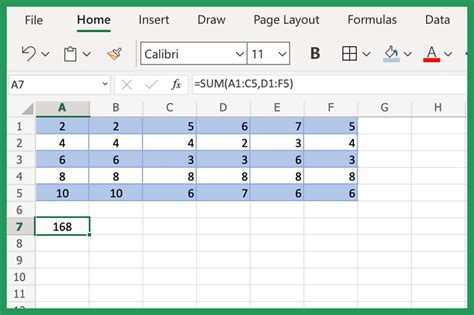 Summing a range using the Range.Sum property