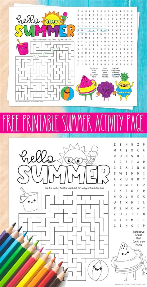 Summer Fun Printable Activities