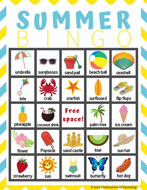 Summer Themed Bingo