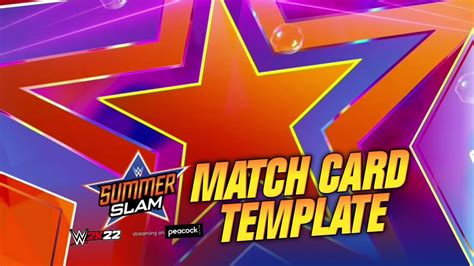 Summerslam Match Card Template Printable Example