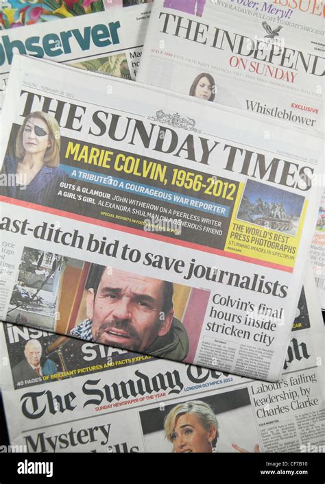 Image of Sunday newspapers