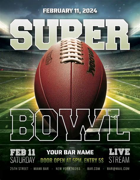 Free Super Bowl Party Flyer Template