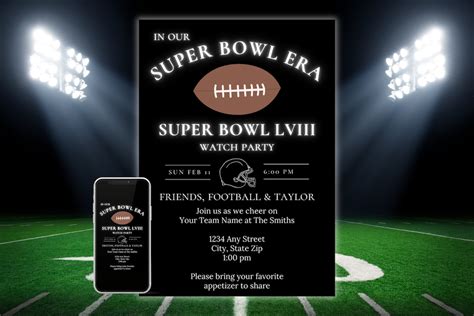 Super Bowl Party Invitation Example