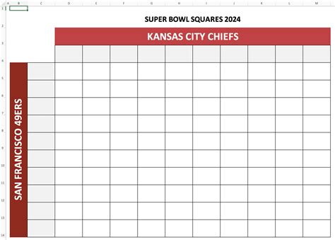 Super Bowl Squares Pool Generator