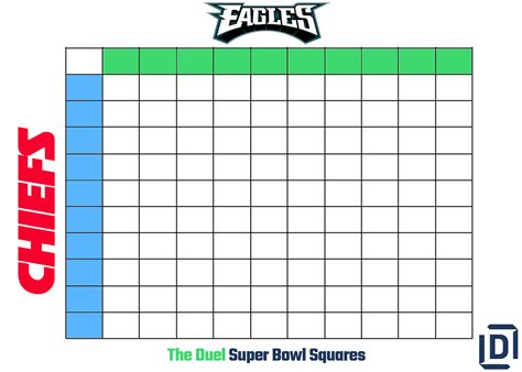 Super Bowl squares template 5