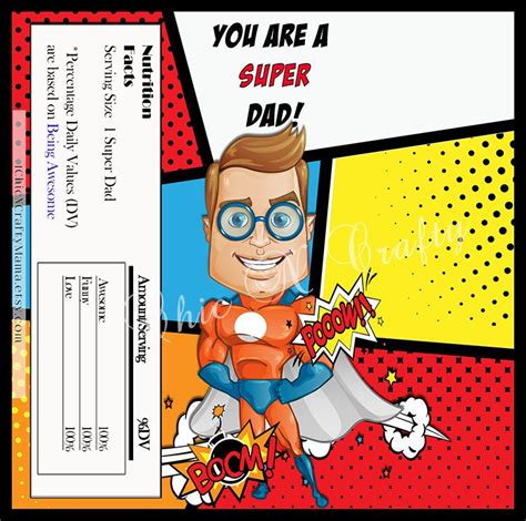 Super Dad Candy Bar Wrapper Template