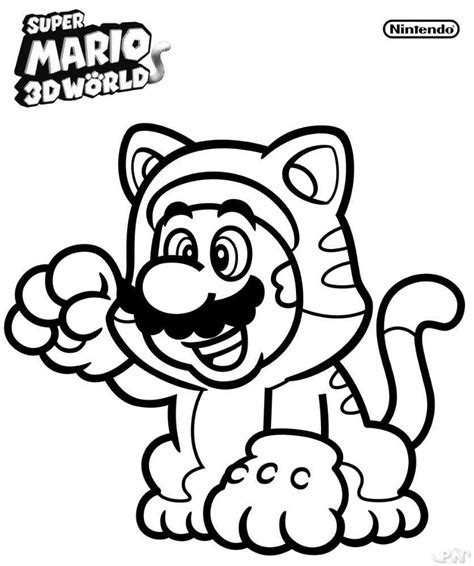 Super Mario 3D World Coloring Pages