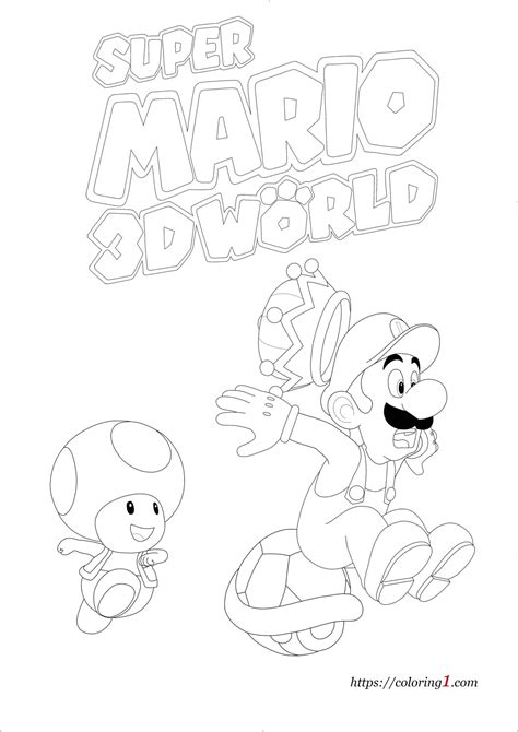 Super Mario 3D World Coloring Pages