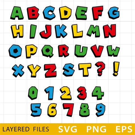 Super Mario Alphabet Letter M