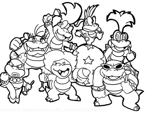 Super Mario Characters Printable Coloring Pages