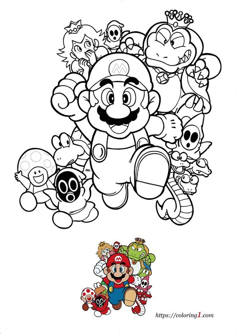 Super Mario Coloring Pages for Kids