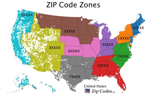 Map of surrounding areas and their zip codes