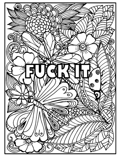 Swear Word Coloring Pages for Adults