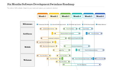 Swimlane Roadmap Template