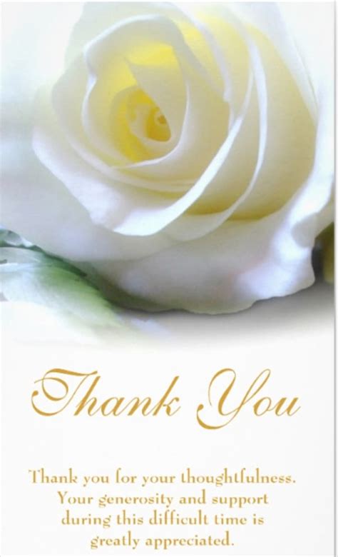 Sympathy Thank You Card Template