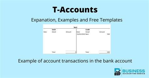 T Account Template Example 6