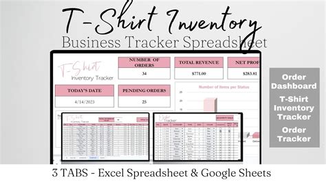 T-Shirt Inventory Template Excel