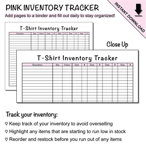 T-Shirt Inventory Template Excel Sample