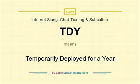 TDY Slang