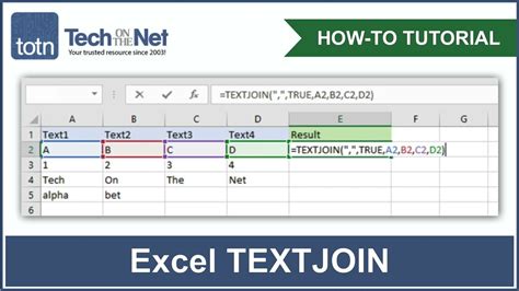 TEXTJOIN Function Method