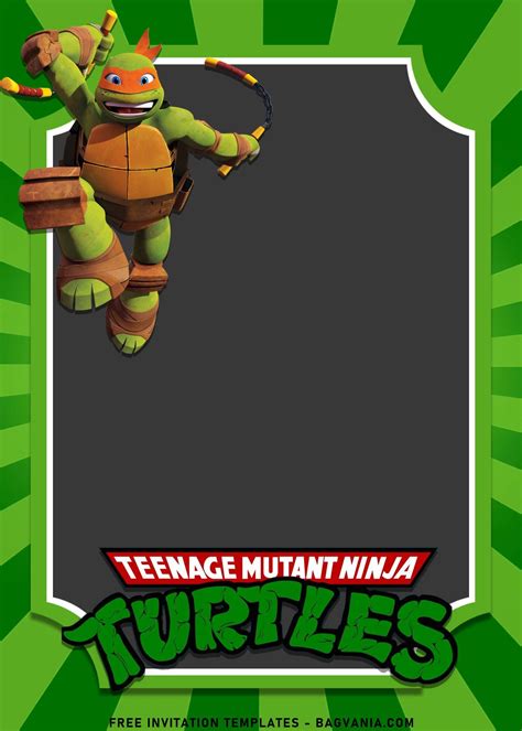 Digital TMNT Invitation Template