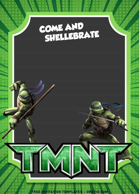 TMNT Invitation Template Customization