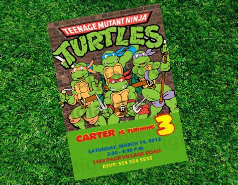 Printable TMNT Invitation Template