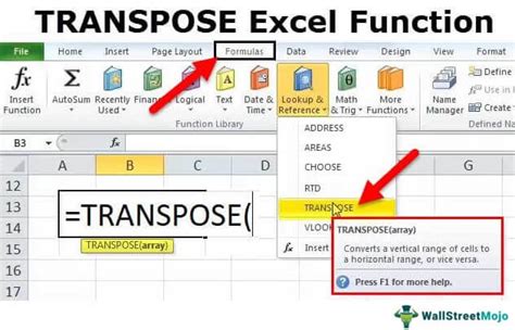 TRANSPOSE Function in Excel