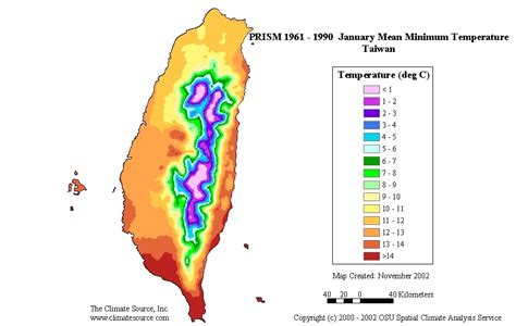 Taiwan January Temperature Nature