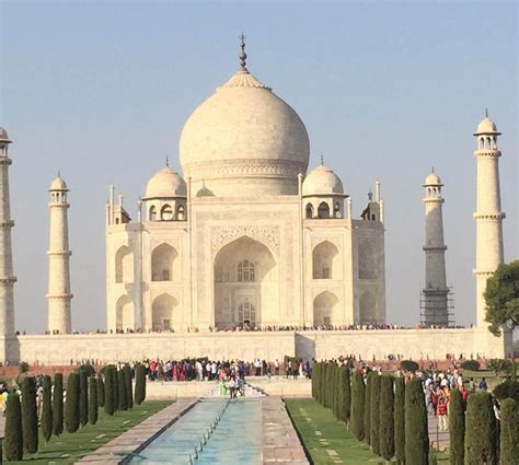 The Taj Mahal at sunset