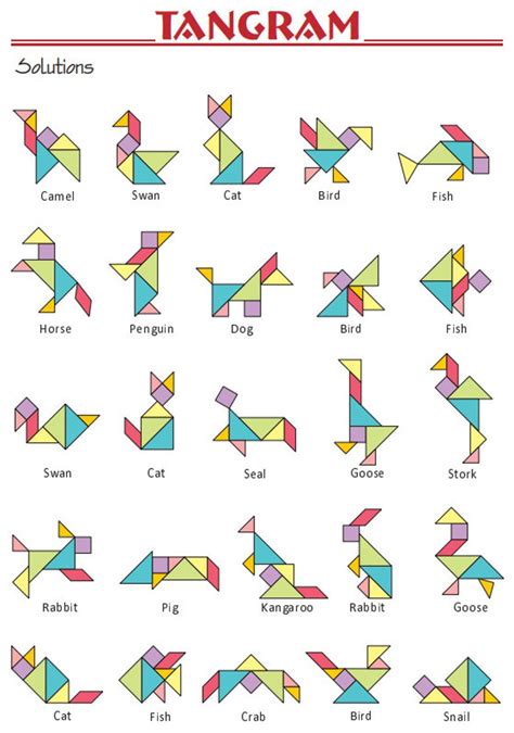 Tangram puzzle examples