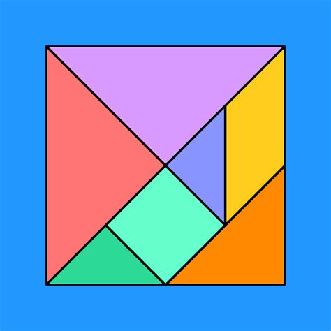 Tangram puzzle templates